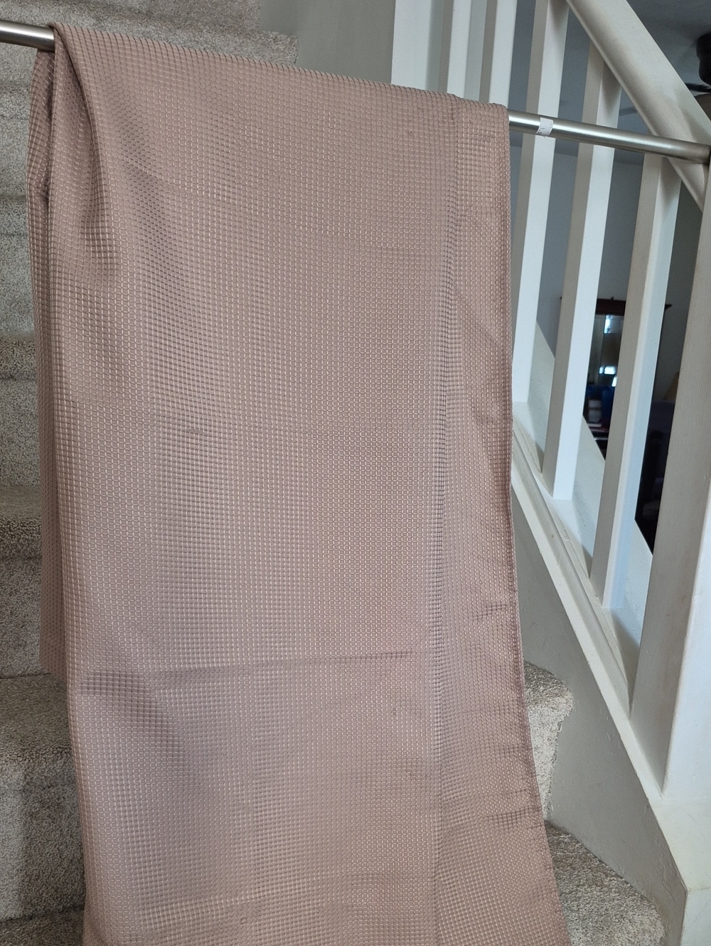 Textured Taupe Tan Shower Curtain